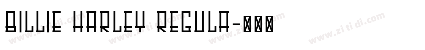 Billie Harley Regula字体转换